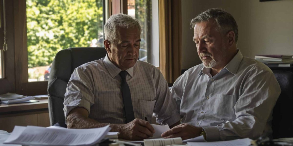 deux hommes sur les comptes d’emmaus