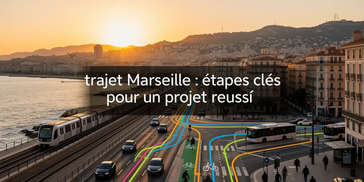 Vue panoramique Marseille modes de transport