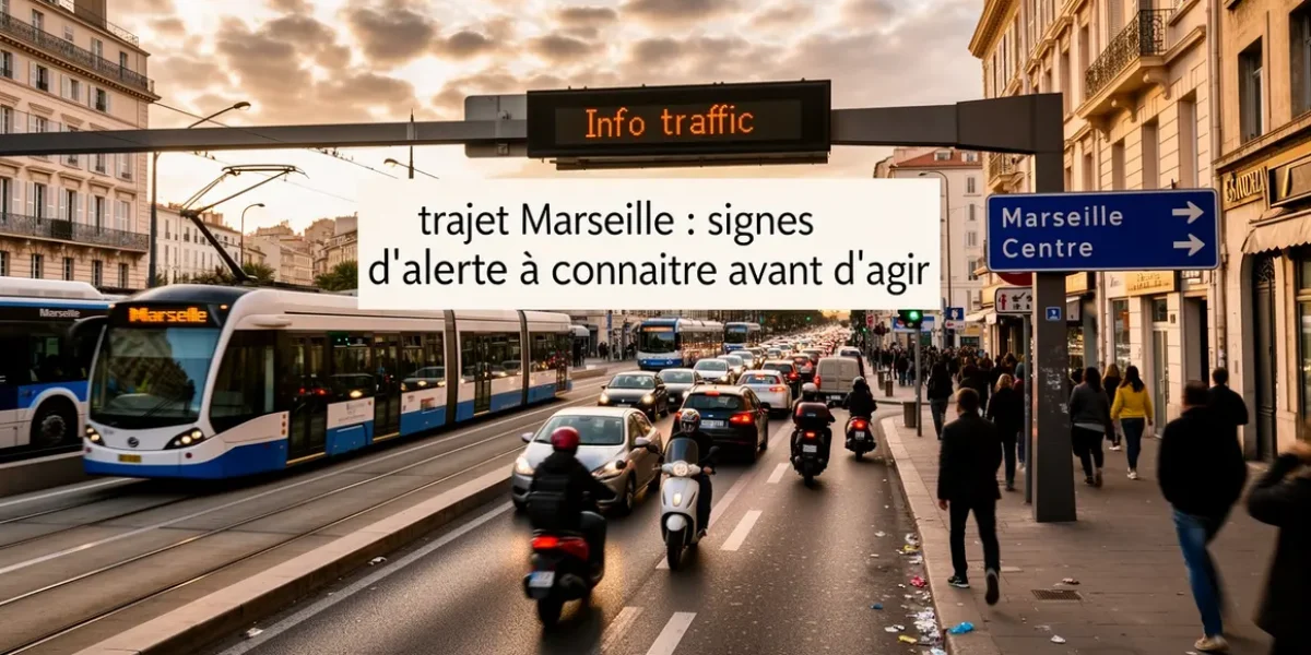 grand axe routier Marseille avec signes d alerte et transports