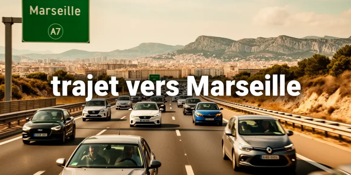 Vue autoroute Marseille circulation panneaux