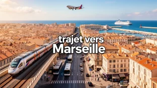 Vue des transports convergeant vers Marseille