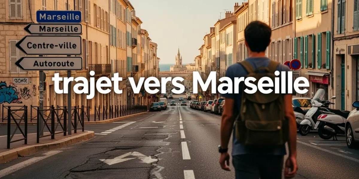 Vue urbaine Marseille voyageur panneau directions