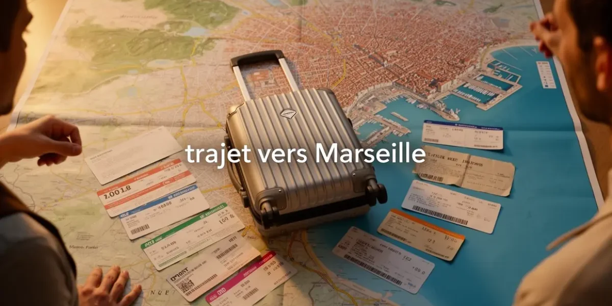 trajet vers Marseille vue aérienne transport budget