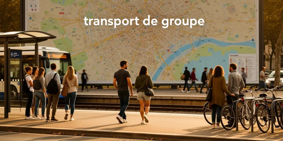 groupes transport de groupe attendent bus train velo Aix Marseille