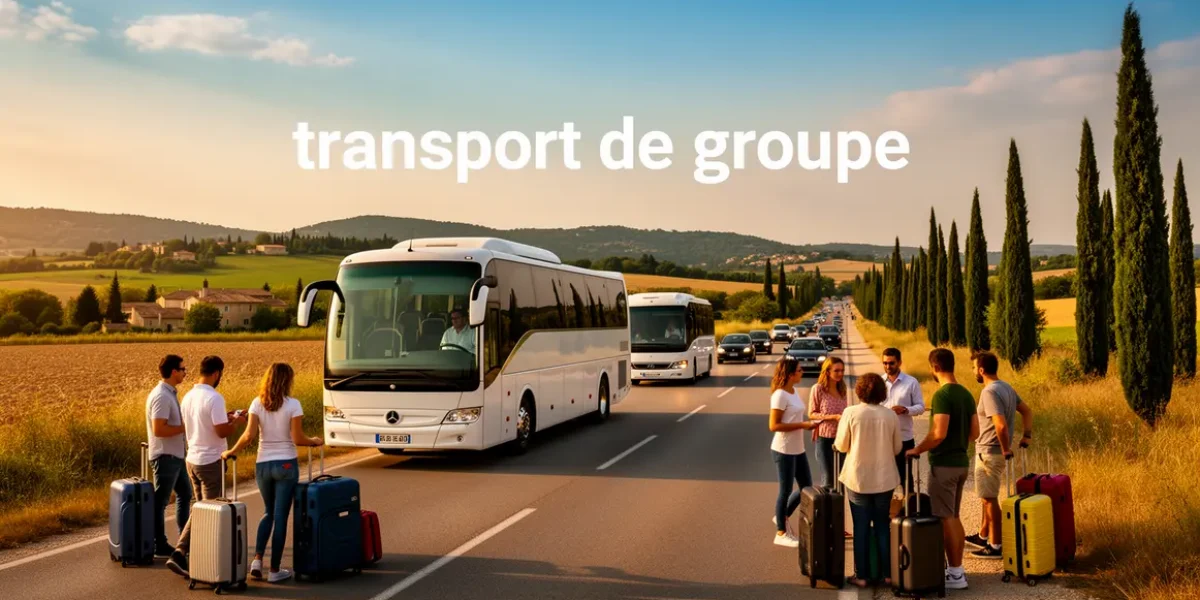 transport collectif Aix Marseille bus minibus paysage provençal