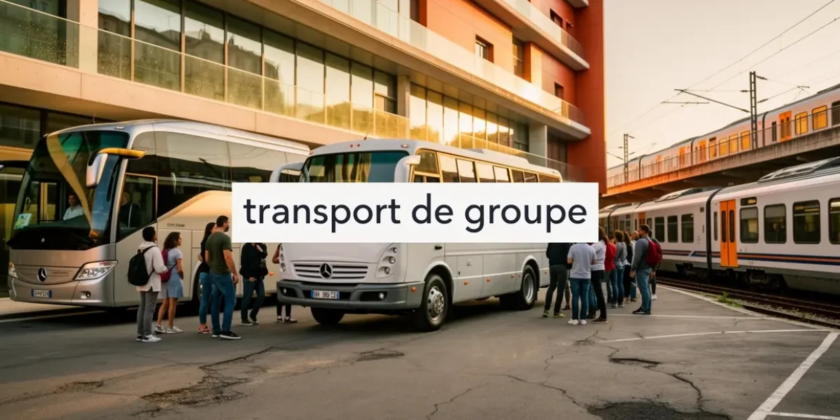 Scène autocar minibus train transport de groupe Aix Marseille