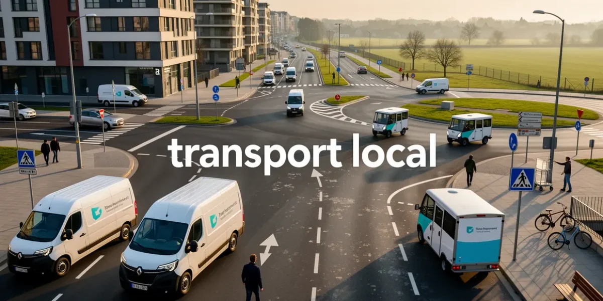 Panorama urbain et régional avec véhicules électriques et inscription transport local Aix Marseille