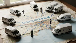 Transport local autour d'Aix Marseille sur carte routière