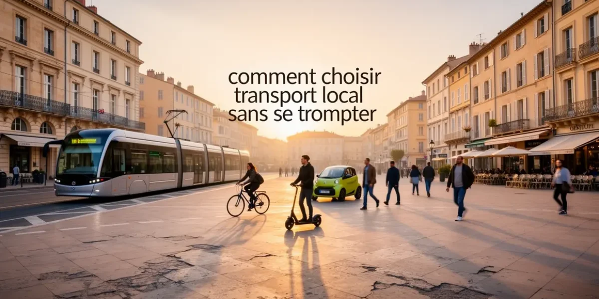 scène urbaine bus tram vélo Aix Marseille