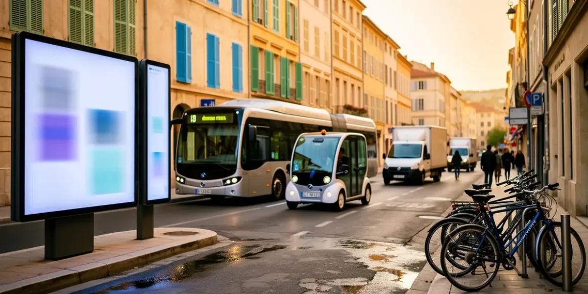 Moyens de transport local Aix Marseille urbain moderne
