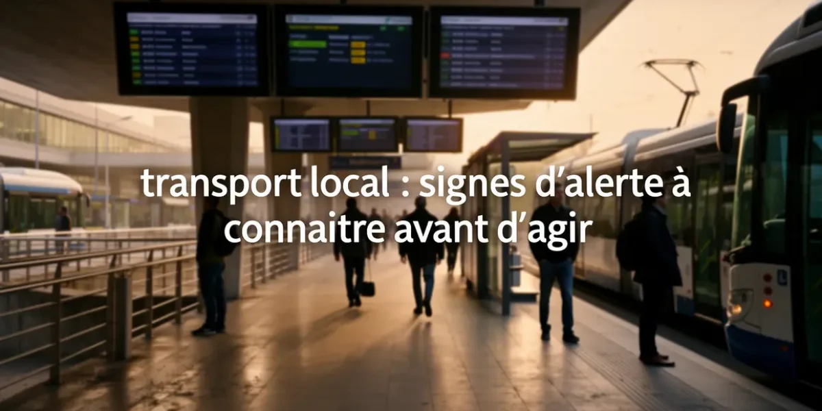 scene gare tram bus panneaux alerte transport local