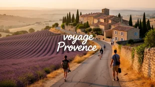 Vue panoramique Provence lavande villages