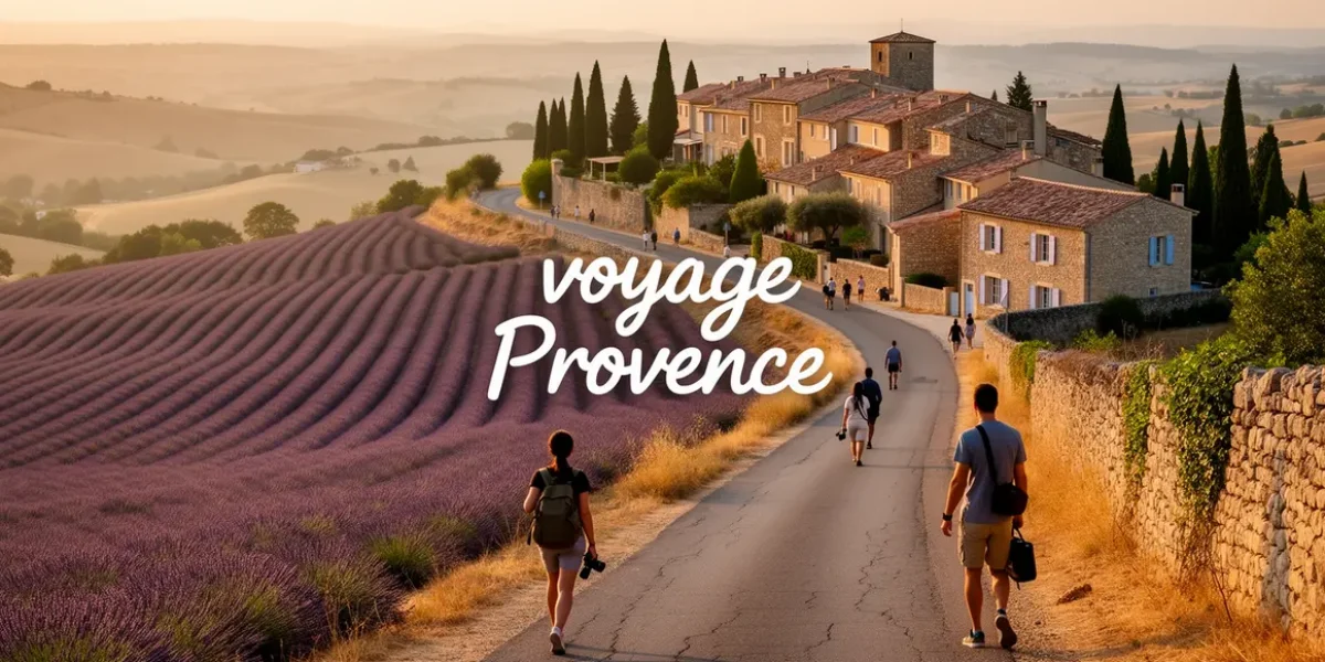 Vue panoramique Provence lavande villages