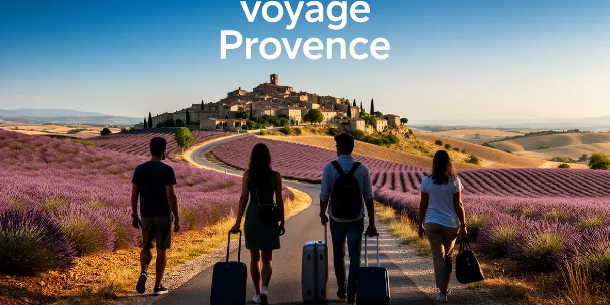 Vue panoramique Provence lavande villages routes voyage